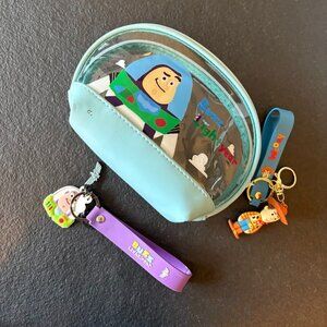 Buzz and Woody - Pencil/makeup bag with Key Chains